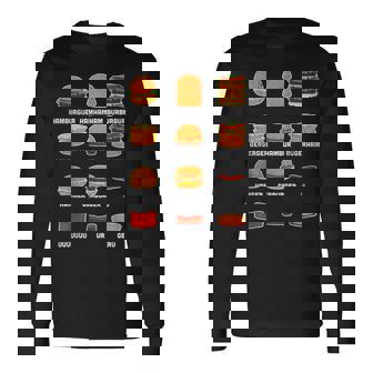 Ham Burgers Hamhamham Burburbur ハンバーガー大学 長袖Tシャツ - Kawaiitshirt