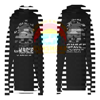 Happiness Is Watching Gunsmoke Over And Over Again Cowboys 長袖Tシャツ - Kawaiitshirt