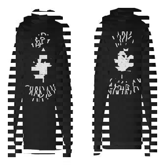 Happy Canada Day クールデザイン カナダメープルレディース メンズ キッズ 長袖Tシャツ - Kawaiitshirt