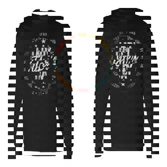 Happy Father's Day For Dad Grandpa Strong Brave Hero Long Sleeve T-Shirt | Mazezy