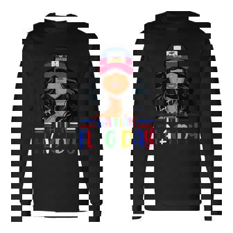 Happy Haitian Flag Day Cool Haiti Flag Map Haitian Pride Long Sleeve T-Shirt - Thegiftio