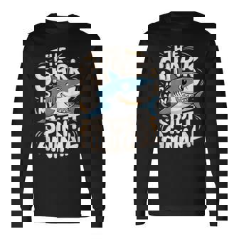 Thehark Is Mypirit アニマル 気まぐれなかわいいサメ 長袖Tシャツ - Kawaiitshirt