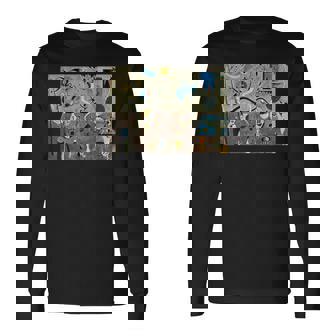 Harlequin's Carnival 有名な絵画 Miro作 長袖Tシャツ - Kawaiitshirt