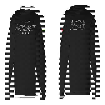 Heartbeat オートバイ ギアシフト 1 アップ 5 ダウンupermoto バイカー 長袖Tシャツ - Kawaiitshirt