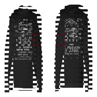 Hecho En 1975 50 Años Cumpleaños Moto Biker Hombre Motero Camiseta de manga larga - Regaloses