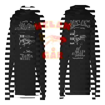 Helan Går スウェーデンの歌 ザリガニ付き スウェーデン 長袖Tシャツ - Kawaiitshirt