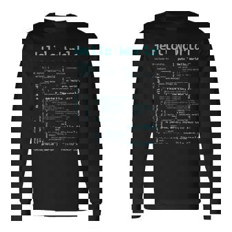 Hello World Includetdio Int Main 長袖Tシャツ - Kawaiitshirt