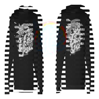 Be Here Now レトロ ヴィンテージ スピリチュアル マインドフルネス 長袖Tシャツ - Kawaiitshirt