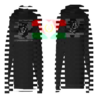 Heritage Black African American Flag 1967 Long Sleeve T-Shirt - Thegiftio UK
