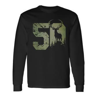 Hirschfigur Für Jäger 50Er Geburtstag Oder Jubiläum Langarmshirts - Geschenkecke