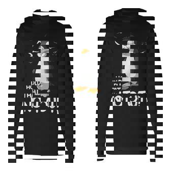 I Hold That Not Out デングリッシュのことわざ 面白い 楽しい 長袖Tシャツ - Kawaiitshirt