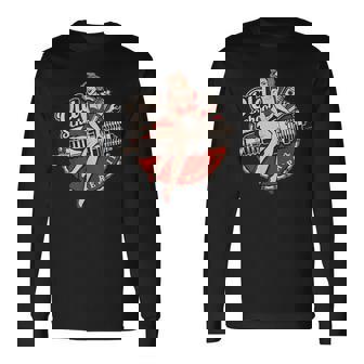 Hot Rod レトロ ヴィンテージ ヴィンテージ 車 ロカビリー オールドスクール 長袖Tシャツ - Kawaiitshirt