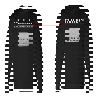 Humbucker ハムバッカー、クールなギタリストのギフト ギターピックアップグラフィック 長袖Tシャツ - Kawaiitshirt