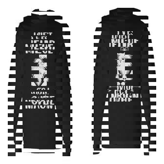 Humour Chat Laie Est Meilleure Avec Un Norvégien T-shirt à manches longues - Cadeauxyz