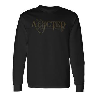Hunting Addicted Bow Hunter Buck Deer Elk Archery Hunting Long Sleeve T-Shirt - Thegiftio UK