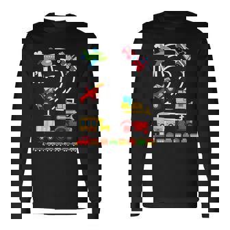 I'm 2 2歳の誕生日 トラック 乗り物 交通機関車 長袖Tシャツ - Kawaiitshirt