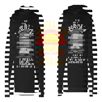 I'm A Librarian I Have The All Answers Retro Librarian 長袖Tシャツ - Kawaiitshirt