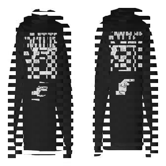 I'm With The Yeti お揃いのyetiコスチュームシャツ 長袖Tシャツ - Kawaiitshirt