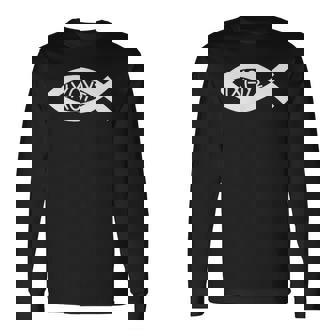 Ichthys イエスキリスト クリスチャン 魚のシンボル 長袖Tシャツ - Kawaiitshirt