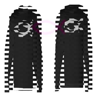 Ichty Fishymboltシャツ-クリスチャンtシャツ-イエス 長袖Tシャツ - Kawaiitshirt