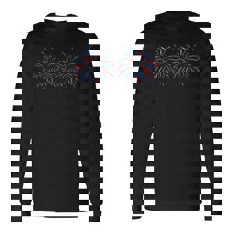 I'm Just Here For The Fireworks 4Th Of July Fireworks Boobs Long Sleeve T-Shirt | Mazezy