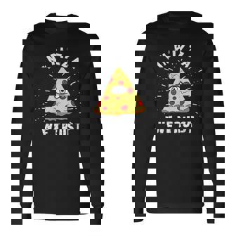 In Pizza We Trust Alleeing Eye Illuminati Faith 長袖Tシャツ - Kawaiitshirt