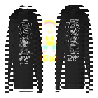 Irie テディベア ジャマイカ ラスタ ルーツ レゲエ 長袖Tシャツ - Kawaiitshirt