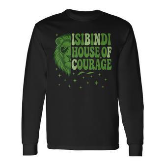 Isibindi House Of Courage Green Lion Team Spirit Long Sleeve T-Shirt - Thegiftio UK
