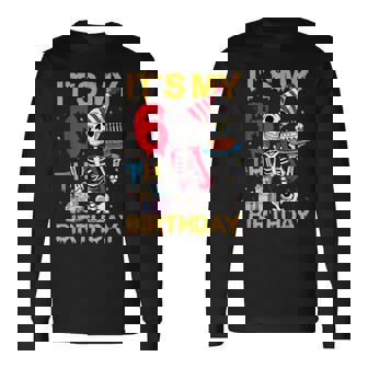 It's My 6Th Birthday Party ハロウィン スケルトン 誕生日 長袖Tシャツ - Kawaiitshirt