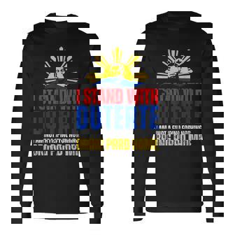 Itand With Digong Duterte Prrd Du30 フィリピン国旗 長袖Tシャツ - Kawaiitshirt