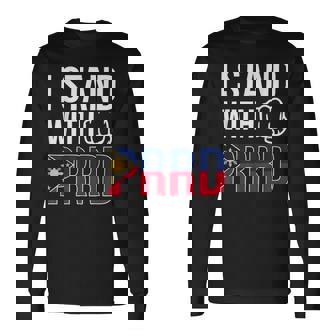 Itand With Prrd Du30 サポーター フィリピン国旗拳ポンプ 長袖Tシャツ - Kawaiitshirt