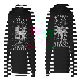 It's My 9Th Birthday Witch Pink And Green 9 Year Old Long Sleeve T-Shirt - Monsterry