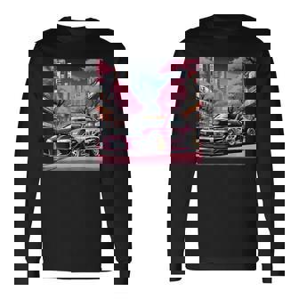 Jdm レトロ 和 ドリフト 車 東京 スカイライン 桜 長袖Tシャツ - Kawaiitshirt