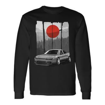 Jdm15 シルビアジャパン ドリフトカー ライジングサンチューニング 長袖Tシャツ - Kawaiitshirt