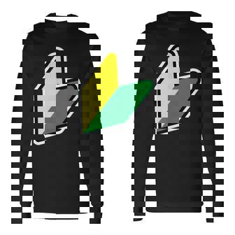 Jdm：Jdmマークビギナードライバー若葉商信社シンボル 長袖Tシャツ - Kawaiitshirt