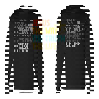 Jesus The Way The Truth The Life クリスチャン 信者 キリスト 長袖Tシャツ - Kawaiitshirt