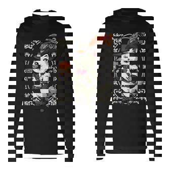 Joli Chatteampunk Avec Bottes Pour Amoureux Des Chats Et Escrimeur T-shirt à manches longues - Cadeauxyz