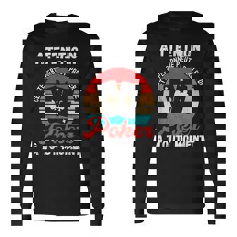 Joueur De Poker Cadeau Drôle Humour Homme Poker T-shirt à manches longues - Cadeauxyz