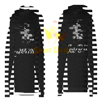 Jousting Joust Do It 中世の騎士tシャツ 長袖Tシャツ - Kawaiitshirt