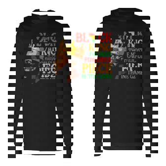 Junenth Black King Black History African Dad Men Long Sleeve T-Shirt - Monsterry