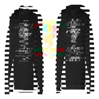 Junenth Breaking Every Chainince 1865 レディース メンズ 長袖Tシャツ - Kawaiitshirt
