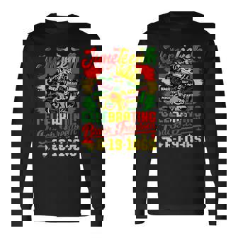 Junenth Flag Celebrating Black Freedom Junenth 1865 Long Sleeve T-Shirt - Monsterry