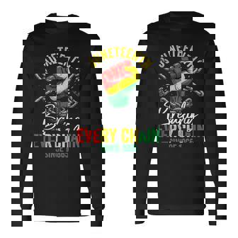 Junenth Freedom Breaking Chains Since 1865 Black Pride Long Sleeve T-Shirt | Mazezy