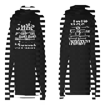 Junglist Movement ジャングルドラムとバスミュージックデザイン 長袖Tシャツ - Kawaiitshirt