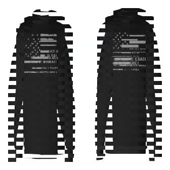 Just A Dad Who Always Came Back With The Milk American Flag Long Sleeve T-Shirt - Thegiftio
