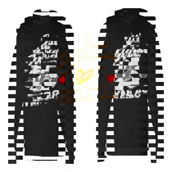 Just Married 25 Years Ago シルバーウェディング 長袖Tシャツ - Kawaiitshirt