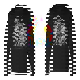 Kaiju Birthday Monster Movie Bday Decoration Long Sleeve T-Shirt - Thegiftio UK
