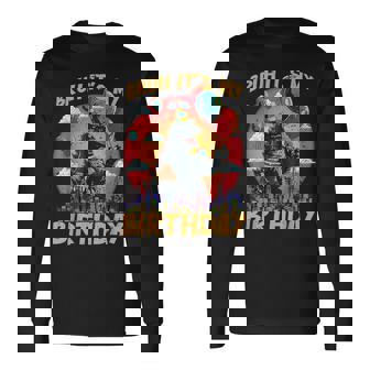 Kaiju Birthday Party Manga Japanese Monster Movie Theme Bday Long Sleeve T-Shirt - Thegiftio