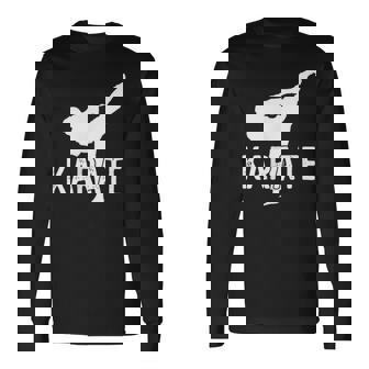 Karate Kick 空手キック松濤館、剛柔和道上地糸東極真流 長袖Tシャツ - Kawaiitshirt