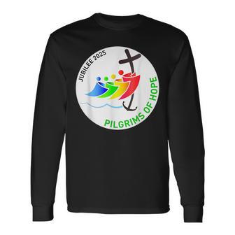 Katholisches Jubiläum 2025 Buntglas Pilger Der Hoffnung Langarmshirts - Geschenkecke